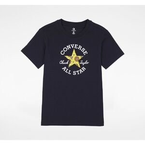 Converse‎ Chuck Taylor All Star T-Shirt Black Floral Patch Small